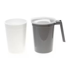 Water pitcher plastic graphite reusable