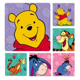 Stickers 2.5 in x 2.5 in pooh friends assorted 100/rl