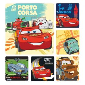 Stickers 2.5 in x 2.5 in disney cars 2 assorted 100/rl
