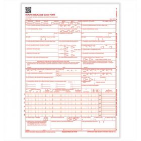 Insurance Claim Forms CMS-1500 2012 Laser Cut 8.5 in x 11 in White 1000/Pk
