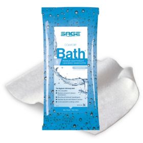 Rinse-Free Bath Wipe Comfort Bath  Soft Pack Water / Glycerin / Aloe / Vitamin E Unscented 8 Count