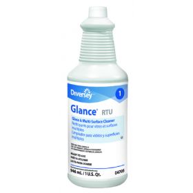 Diversey Glance Glass / Surface Cleaner Ammoniated Liquid 32 oz. Bottle Ammonia Scent NonSterile