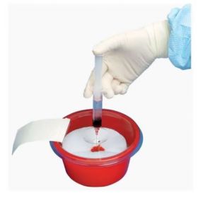 Splash stop waste collection bowl round 100% extruded plastic red 1000cc