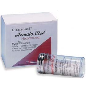 Hemato-Clad Capillary Blood Collection Tube Ammonium Heparin Additive 70 L Without Closure Mylar Wrapped Glass Tube