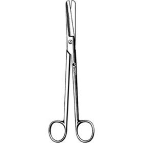 Dissecting Scissors Sklar Sims 8 Inch Length OR Grade Stainless Steel NonSterile Finger Ring Handle Straight Blunt Tip / Blunt Tip