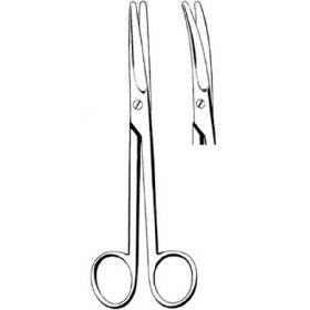 Dissecting Scissors Merit Mayo 5-1/2 Inch Length Office Grade Pakistan Stainless Steel NonSterile Finger Ring Handle Curved Blunt Tip / Blunt Tip