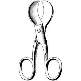 Umbilical Scissors Sklar 4 Inch Length OR Grade Stainless Steel NonSterile Finger Ring Handle Straight Blunt Tip / Blunt Tip