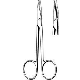 Tenotomy Scissors Merit Stevens 4-1/8 Inch Length Office Grade Stainless Steel NonSterile Finger Ring Handle Curved Blunt Tip / Blunt Tip