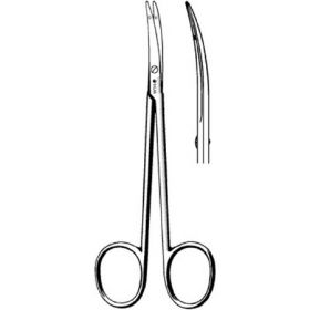 Suture Scissors Sklar Littler 4-1/2 Inch Length OR Grade Stainless Steel NonSterile Finger Ring Handle Curved Sharp Tip / Sharp Tip