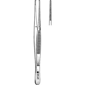 Tissue Forceps Sklar Cushing 7 Inch Length Surgical Grade Stainless Steel NonSterile NonLocking Thumb Handle Straight Serrated Tip