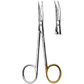 Iris Scissors Sklarlite Sklarcut 4-1/2 Inch Length OR Grade Stainless Steel Finger Ring Handle Straight Sharp Tip / Sharp Tip