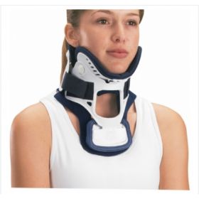 Rigid Cervical Collar with Replacement Pads ProCare XTEND 174 Preformed Adult Stout Two-Piece / Trachea Opening 1-3/4 Inch Height 14 to 24 Inch Neck Circumference