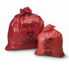 Biohazard Waste Bag Medegen Medical Products 12 - 16 gal. Red Polyethylene 25 X 35 Inch 382117