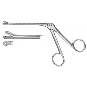 Sponge / Fragment Forceps Miltex Ferris-Smith 4-1/8 Inch Length OR Grade German Stainless Steel NonSterile NonLocking Finger Ring Handle Straight 6 X 8 mm Serrated Fenestrated Jaws