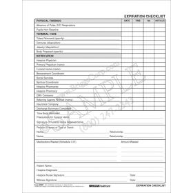 Expiration Checklist Form