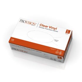 For California Only, ProVision Select Powder-Free Clear Vinyl Exam Gloves, Size S