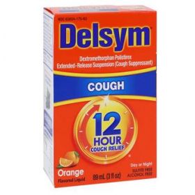 Delsym adult cough alcohol free 30mg/5ml orange, 12 bt/ca
