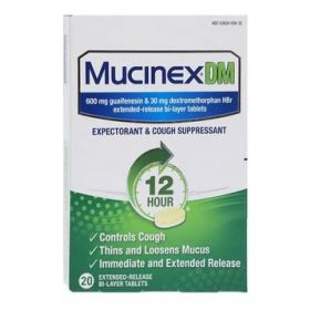 Mucinex dm 600/30mg extended release ud 20/bx