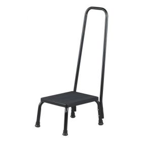 Step Stool with Handrail McKesson 1-Step Powder Coated Steel 8-3/4 Inch Step Height