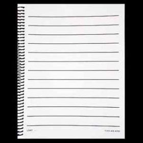 Spiral Bound Notebook Bold Line Paper