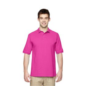 Men's 50% Cotton/50% Polyester Polo, Cyber Pink, Size M