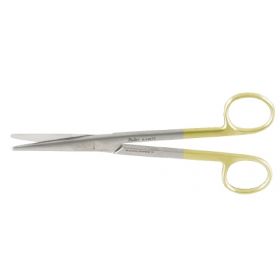 Dissecting Scissors Miltex Mayo 6-3/4 Inch Length OR Grade German Stainless Steel / Tungsten Carbide NonSterile Finger Ring Handle Straight Rounded Blades Blunt Tip / Blunt Tip