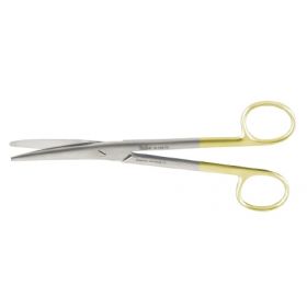 Dissecting Scissors Miltex Mayo 6-3/4 Inch Length OR Grade German Stainless Steel / Tungsten Carbide NonSterile Finger Ring Handle Curved Rounded Blades Blunt Tip / Blunt Tip