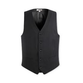 Synergy Men's 5-Button Regular Vest, Black, Size L