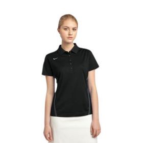 Women's Dri-FIT Sport Swoosh Pique Polo Shirt, Black, Size 2XL
