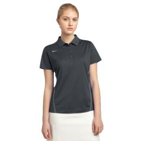 Women's Dri-FIT Sport Swoosh Pique Polo Shirt, Gray, Size 2XL