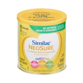 Infant Formula Similac NeoSure Unflavored 13.1 oz. Can Powder Premature