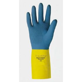 Utility Glove Pro Gloves Size 7 Flock Lined Blue 13 Inch Straight Cuff NonSterile