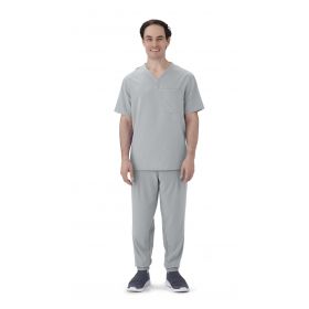 Mill AVE Unisex Scrub Top with 1 Pocket, Gray, Size 4XL