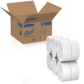 Toilet Tissue Scott Essential Coreless JRT White 2-Ply Jumbo Size Coreless Roll Continuous Sheet 3-3/4 Inch X 1150 Foot