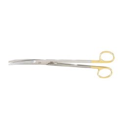 Dissecting Scissors Miltex Mayo 9 Inch Length OR Grade German Stainless Steel / Tungsten Carbide NonSterile Finger Ring Handle Curved Beveled Blades Sharp Tip / Sharp Tip