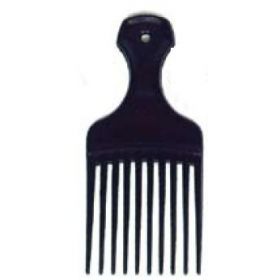 Hair Pick Dawn Mist 2-1/4 Inch Black Plastic