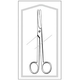 Dissecting Scissors Econo Mayo 5-1/2 Inch Length Floor Grade Stainless Steel Sterile Finger Ring Handle Straight Blunt Tip / Blunt Tip