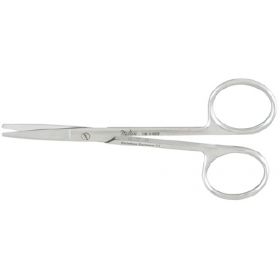 Iris Scissors Miltex Knapp 4 Inch Length OR Grade German Stainless Steel NonSterile Finger Ring Handle Straight Blade Blunt Tip / Blunt Tip 477013
