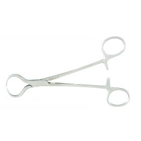 Bone Holding Forceps Lewin 7 Inch Length Surgical Grade Stainless Steel NonSterile Ratchet Lock Finger Ring Handle Straight Serrated Tip