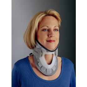 Rigid Cervical Collar ProCare Transitional 172 Preformed Adult Tall Two-Piece / Trachea Opening 3-3/4 Inch Height 13 to 22 Inch Neck Circumference