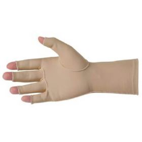 Compression Gloves Edema Gloves 2 Open Finger Small Over-the-Wrist Length Left Hand Lycra  / Spandex