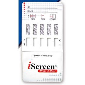 Drugs of Abuse Test iScreen 5-Drug Panel AMP, COC, mAMP/MET, OPI, THC Urine Sample 25 Tests