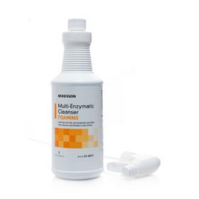 Multi Enzymatic Instrument Detergent McKesson Foam RTU  Quart Bottle Fresh Rain Scent
