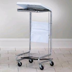 Hamper Stand Clinton Rolling Square Opening Foot Pedal Tilt-Top Lid