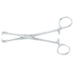 Forceps Lahey 6-1/4 Inch Length Surgical Grade Stainless Steel NonSterile Ratchet Lock Finger Ring Handle Straight 3 X 3 Teeth