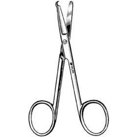 Suture Scissors Sklar Spencer 4-1/2 Inch Length OR Grade Stainless Steel NonSterile Finger Ring Handle Straight Blunt Tip / Blunt Tip