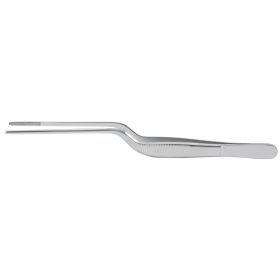 Ear Forceps McKesson Argent Lucae 5-1/2 Inch Length Surgical Grade Stainless Steel NonSterile Thumb Handle Serrated, Bayonet Shaped
