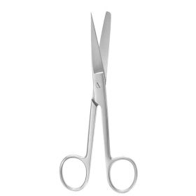 Operating Scissors McKesson Argent  4-1/2 Inch Surgical Grade Stainless Steel Finger Ring Handle Straight Sharp Tip / Blunt Tip
