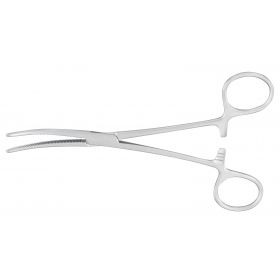 Hemostatic Forceps McKesson Argent Rochester-Pean 6-1/4 Inch Length Surgical Grade Stainless Steel NonSterile Ratchet Lock Finger Ring Handle Curved