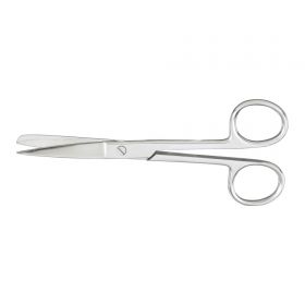 Operating Scissors McKesson 5-1/2 Inch Length Office Grade Stainless Steel Finger Ring Handle Straight Sharp Tip / Blunt Tip